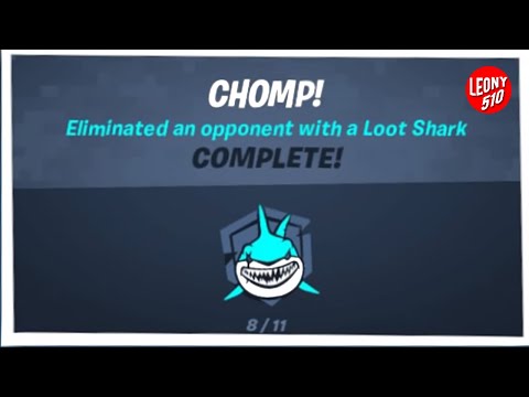 Chomp! Eliminated an opponent with a Loot Shark Fortnite Punch Card E7