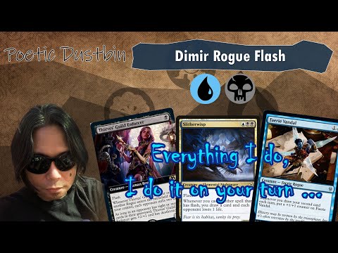 MTG Arena - Standard Dimir Rogue Flash Deck with Thieves Guild Enforcer, Slitherwisp & Faerie Vandal