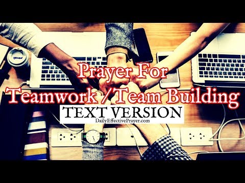 Prayer For Teamwork / Team Building (Text Version - No Sound) Video