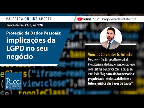 , title : 'Palestra online | Proteção de Dados Pessoais: implicações da LGPD no seu negócio'