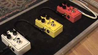 Xotic Effects RC AC Booster and BB Preamp guitar effects pedal demo w SG & Jaguar Twin Amp