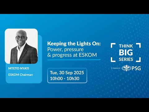 Webinar cover: Keeping the Lights: On Power, pressure & progress at ESKOM