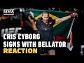 Cris Cyborg Signs With Bellator Reaction | The A-Side Live Chat - MMA Fighting