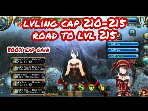toram online - lvling 210 -215 place road to lvl 215 with using book - yusagi