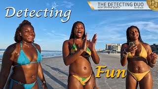 Crab Attached To Person Metal Detecting New Smyrna Beach Florida | The Detecting Duo S04 E27