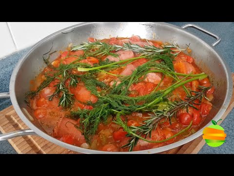 Cómo hacer PASTA de ESPAGUETI con CHORIZO en Salsa de Tomate Casera