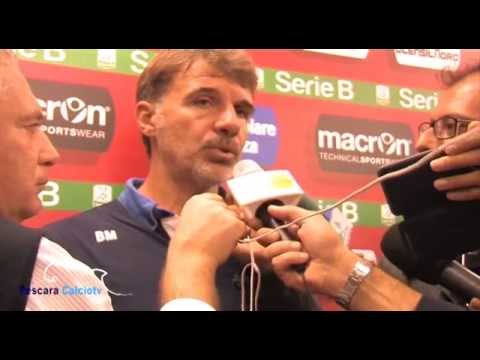 Marco Baroni nel Sala Stampa Vicenza Pescara