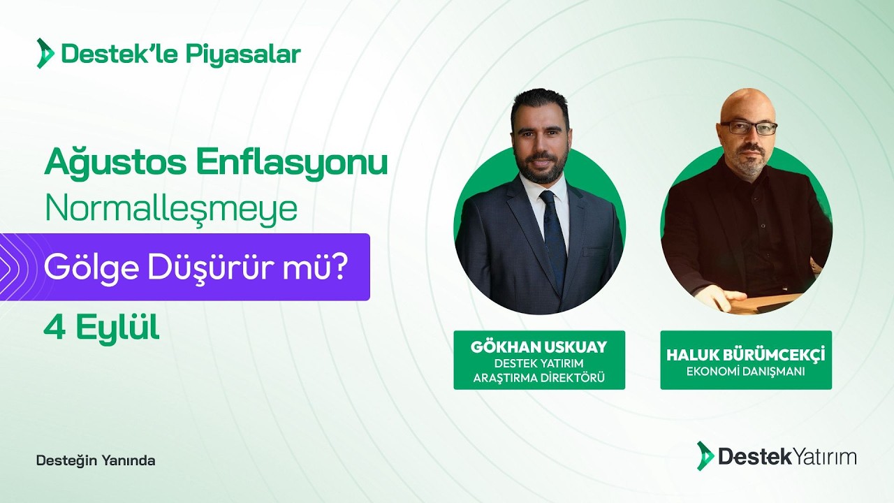 Ağustos Enflasyonu Normalleşmeye Gölge Düşürür mü? Destek Yatırım | Gökhan Uskuay - Haluk Bürümcekçi