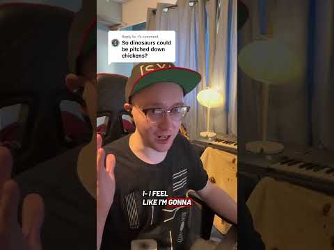 Can I turn a chicken into a T-Rex?? 🐣🦖 #dinosaur #sounddesign #producer #animal #wildlife