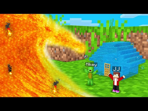 EPIC Minecraft Duel: TINY WATER HOUSE vs LAVA TSUNAMI