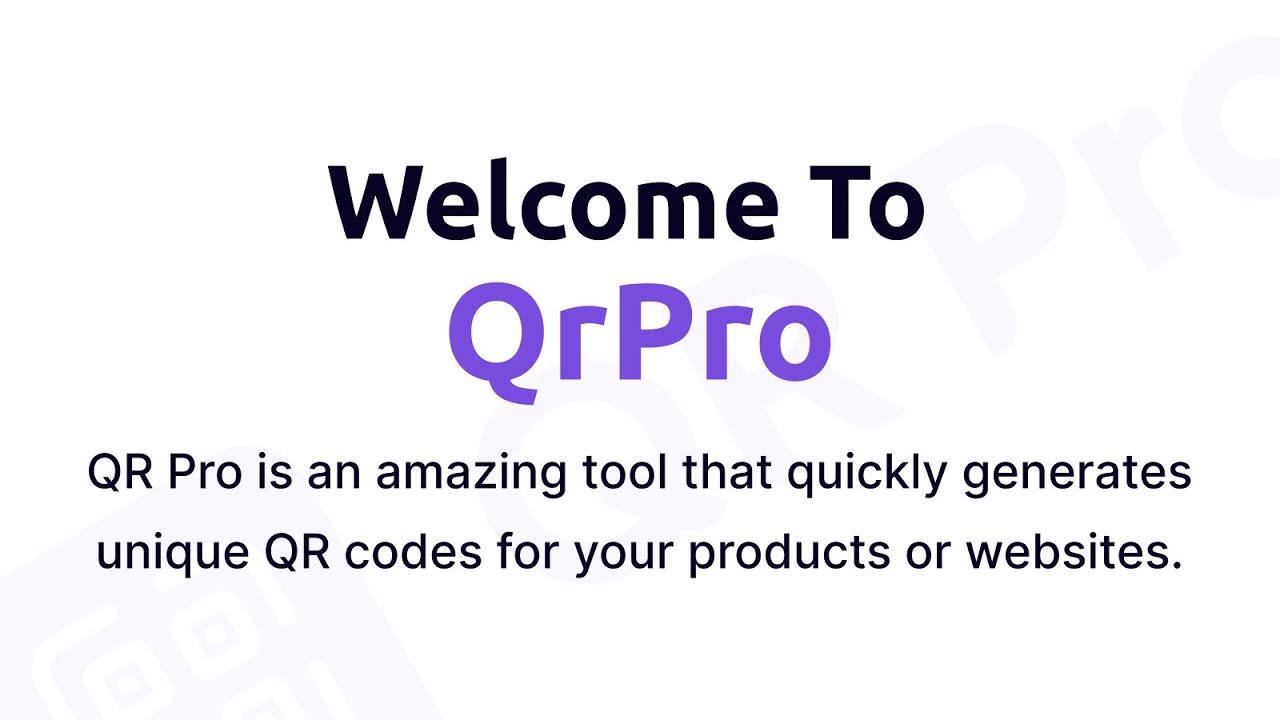 QRPro ‑ QR Code Generator Demo
