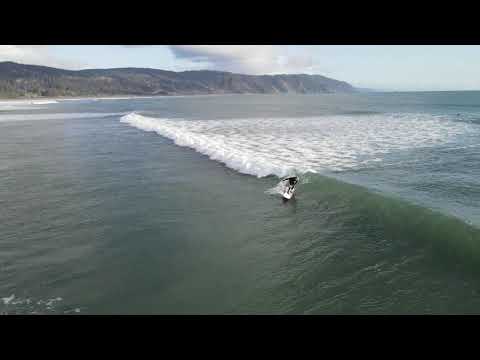 Drone footage of waves and sands at South Beach
