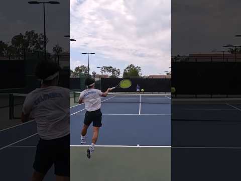 D1 Columbia has a HUGE forehand! #tennis #shorts