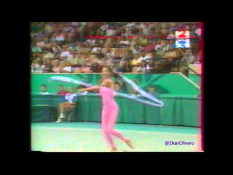 Elena VITRICHENKO (UKR) ribbon - 1996 Atlanta Olympics Qualifs