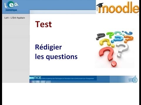 Moodle Créer les questions du test QCM à choix unique et Mot manquant
