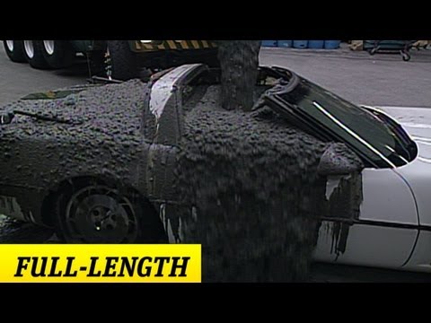 "Stone Cold" pours cement into Mr. McMahon's corvette