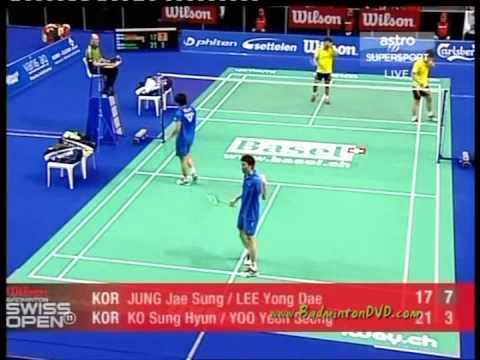 swiss open 2011 Final Sung Hyun Ko Yeon Seong Yoo vs Jae Sung Jung Yong Dae Lee Swiss Open 20111
