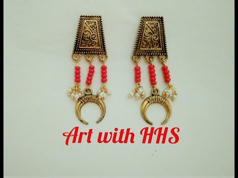 How to Make Antique Earrings at Home - DIY - Very Easy - Art with HHS Video