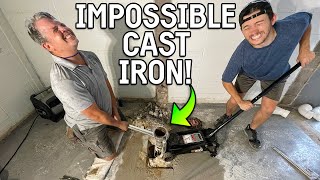 This Cast Iron Pipe RUINED Our Work Day.. Rough Plumbing BEGINS! - THE SHOP Part 2