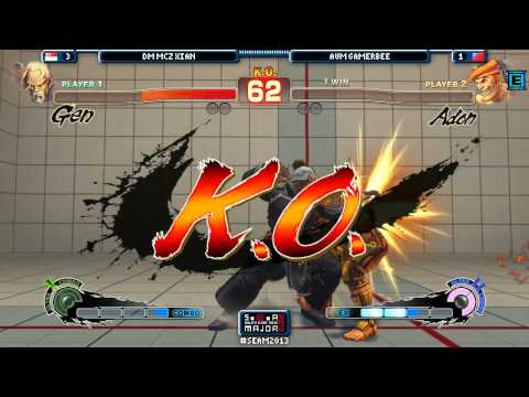 SEAM2013 SF4 DM MCZ Xian (GEN) vs AVM Gamerbee (Adon) Grand Finals English Commentary