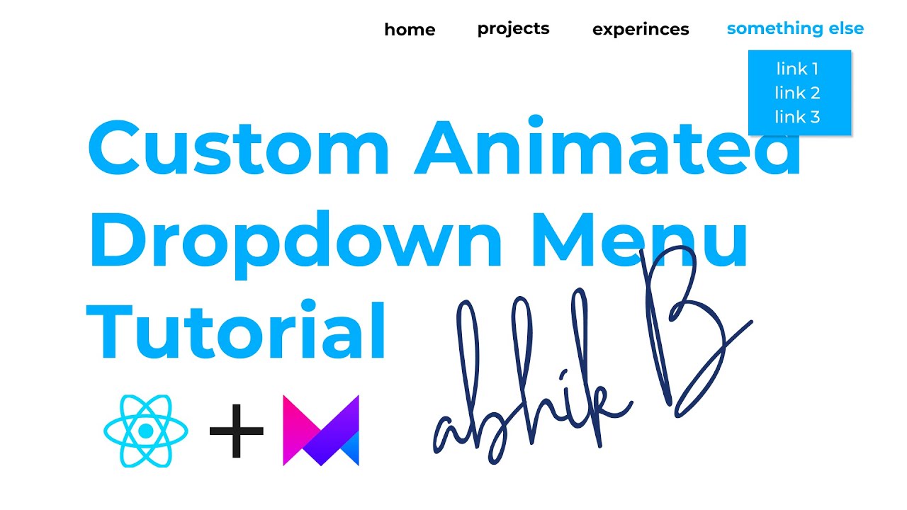 Dropdown Menu React -Part 1(for desktop)