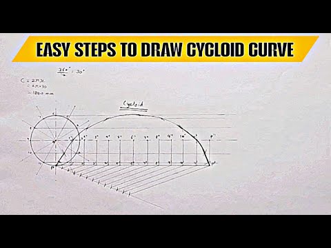 Easy Steps to Draw Cycloid Curve | Engineering Drawing Made Simple