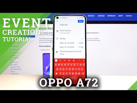 How to Add Event to Calendar in Oppo A72 - Set Up Reminder