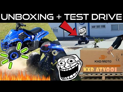 Mini Quad 125 / 110cc - Unboxing - Full Assembly - Instructions - test drive KXD ATV from RV-RACING