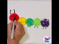 Beautiful Caterpillar Art for spring🐛🐛🐛…This sponge art is  super easy for kids to do!