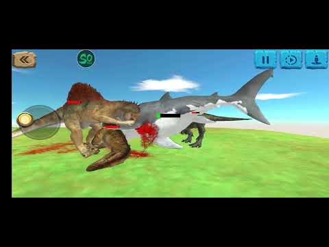 Animal revolt mutant megalodon vs t Rex and spino