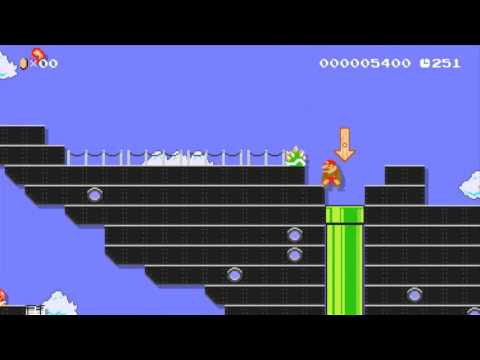 Super Mario Maker - Bowser's Airship Armada 60fps