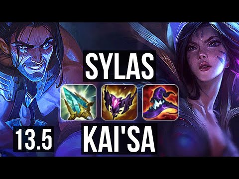SYLAS vs KAI'SA (MID) | 7/0/8, Godlike, 300+ games | KR Grandmaster | 13.5