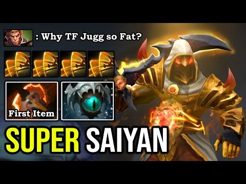SUPER SAIYAN JUGGERNAUT First Item 14 Min FURY Crazy Omnislash with Godlike & Zero Death DotA 2