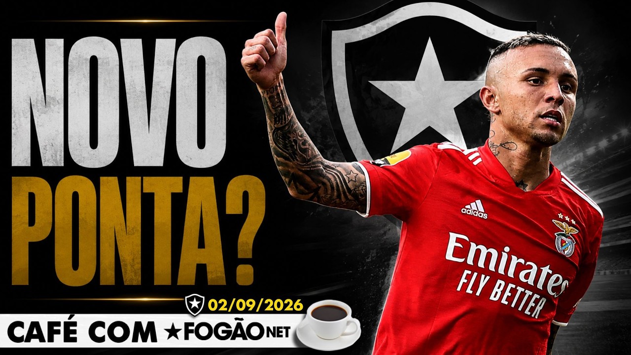LIVE CAFÉ COM FOGÃONET | Botafogo tenta avançar por Cebolinha; Arthur Chaves se apresenta essa semana