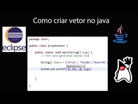 Como criar um vetor no java, criando array.