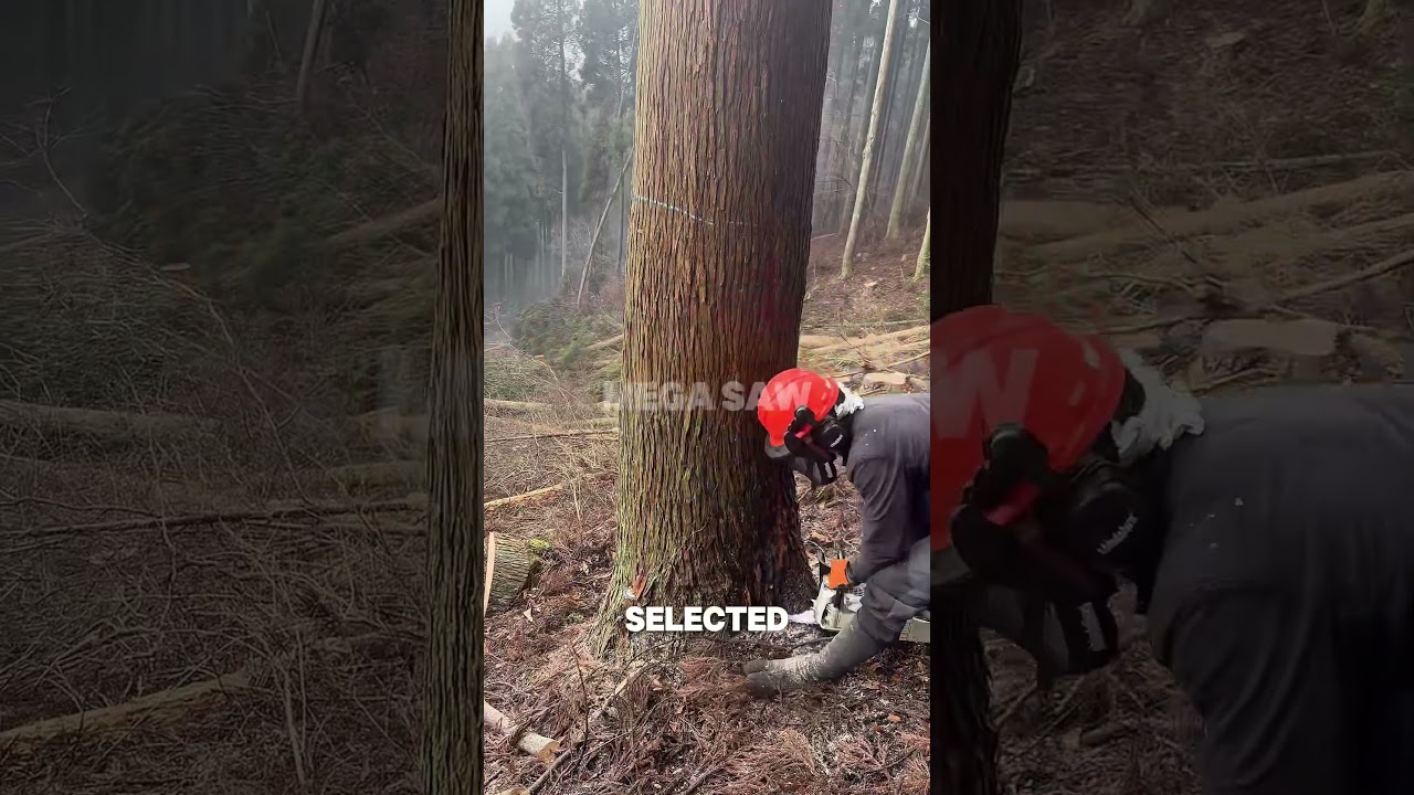 The Silent Art of Tree Cutting in Japan’s Forests – A Lumberjack’s Ritual