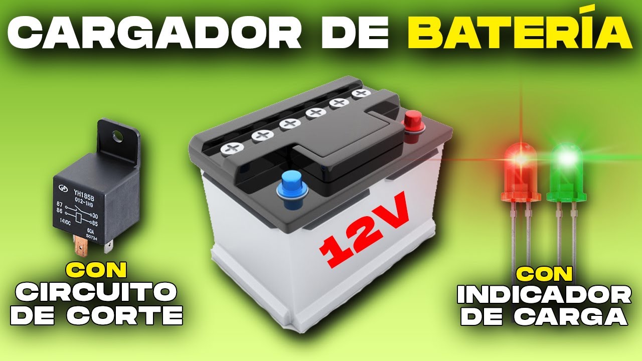 Cargador De Batería 12V Con Indicador Y Circuito De Corte