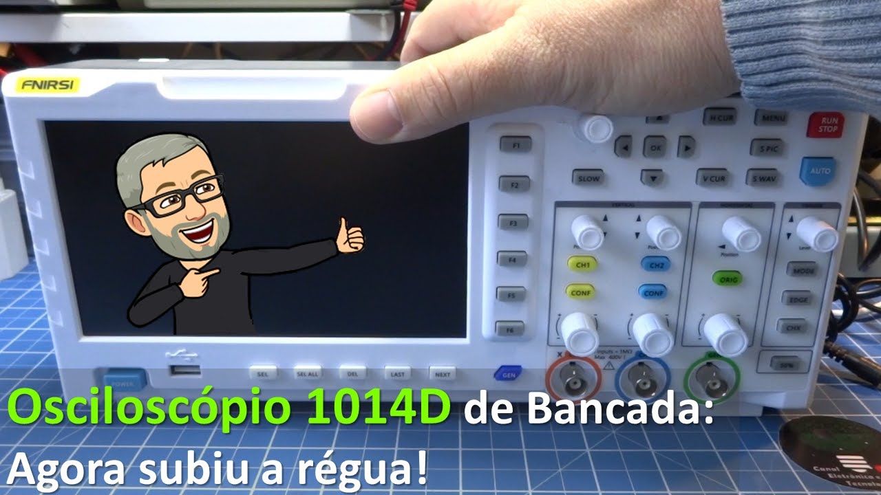 1014D, o surpreendente osciloscópio de bancada da FNIRSI! Completo e Barato!