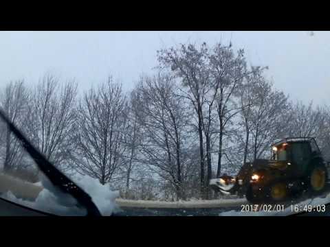 Time lapse 6x: Driving in winter (Czech Republic)