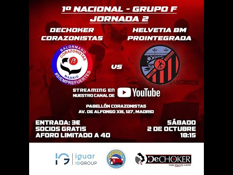 Directo Dechoker Corazonistas- Helvetia BM Prointegrada, Sabado 02 oct 18:15h