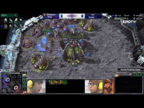 [0528] Free(Woongjin) vs hyvaa(STX) PvZ 3SET Korhal Floating Island -Starcraft2,esportstv,SPL