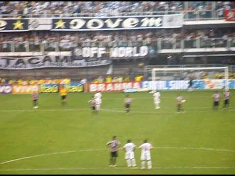 gol com paradinha de Neymar SANTOS X SÃO PAULO 18/04/2010