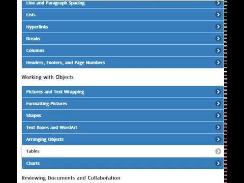 Tutorial for MS Word Video