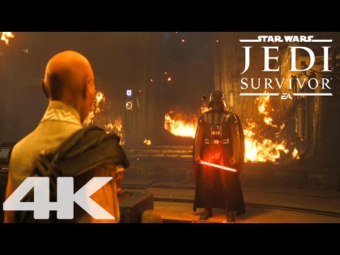 Darth Vader VS Cere FIGHT SCENES 4K (2023) Star Wars Jedi Survivor