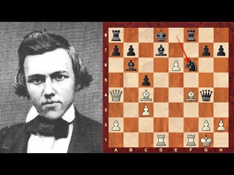 Classic Chess Game: Paul Morphy vs James Thompson New York (1859)