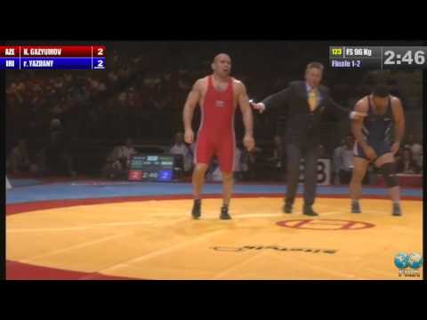 Reza Yazdani (IRI) vs Khetag Gazyumov (AZE) 96kg Final - 2013 World Wrestling Championships