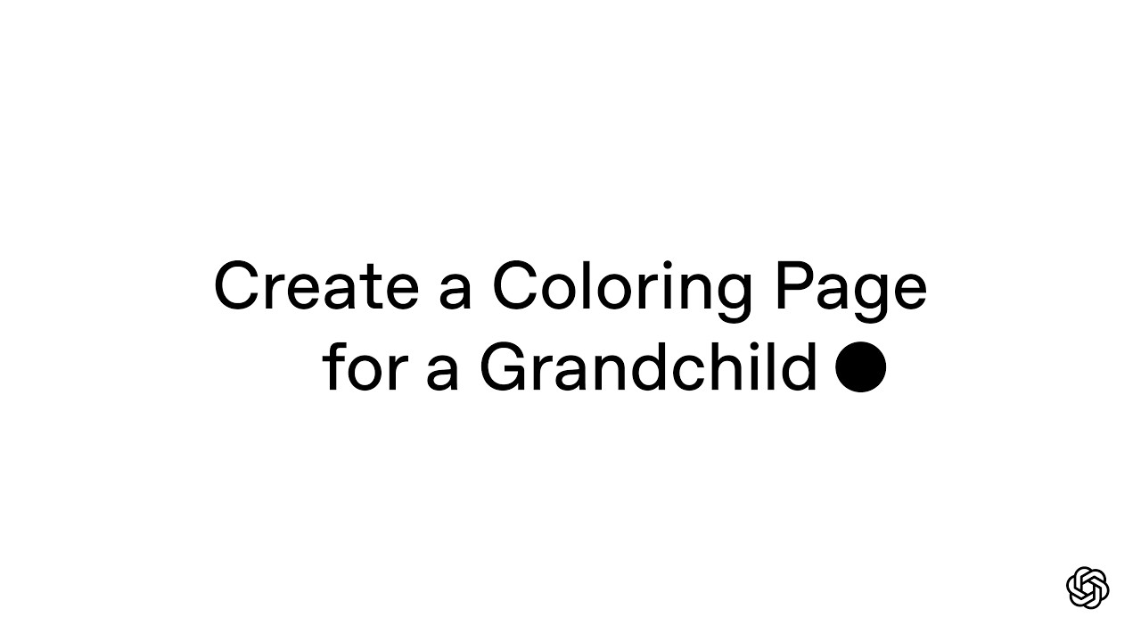 Create a Coloring Page with ChatGPT | OpenAI Academy
