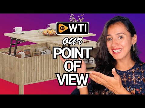 Fluted Lift Top Coffee Table with Hidden & Open Storage - WTI product video review