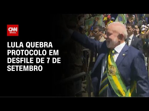 7 de Setembro: Lula quebra protocolo e cumprimenta população em desfile | AGORA CNN