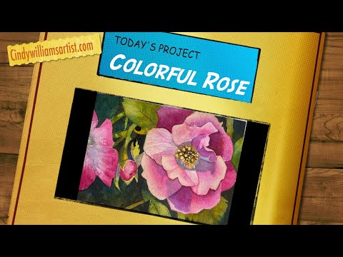 Wie man eine bunte Rose mit Aquarellen malt | Aquarell Rose